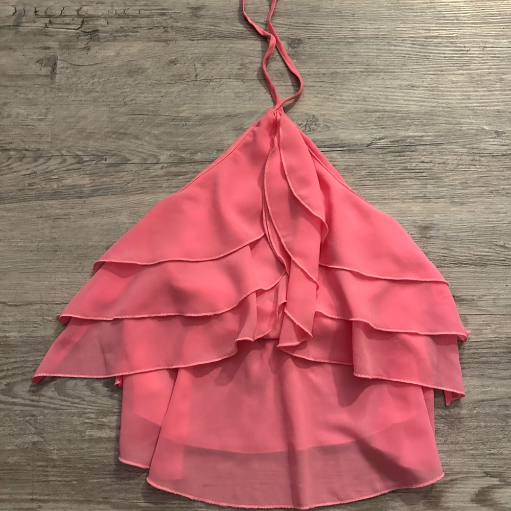 Shein pink halter top